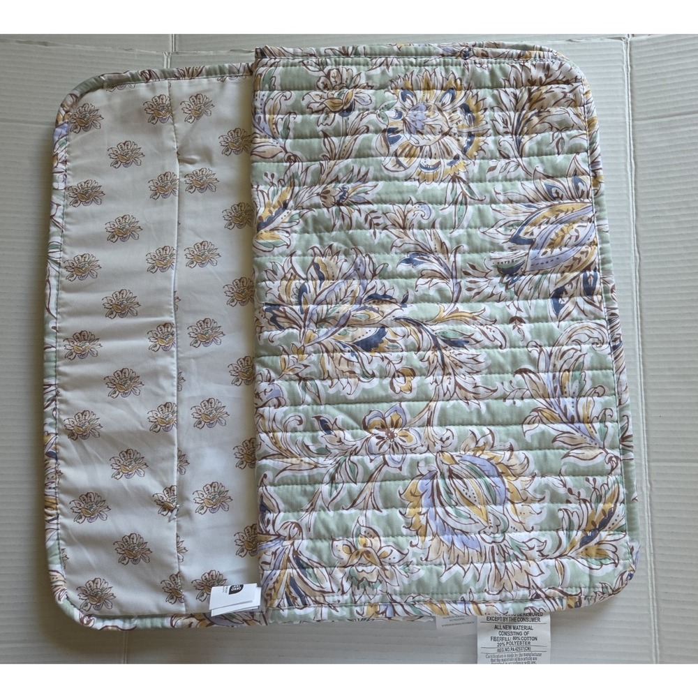 Nicole Miller Multicolor Reversible Floral Set of Standard Pillow Shams Quilted